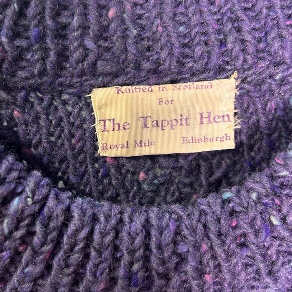 The Tappit Hen Purple Scottish Knit Wool Sweater - Picture 2 of 8